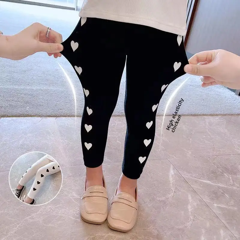 Girls Velvet Heart Leggings White 2025 - Image 11
