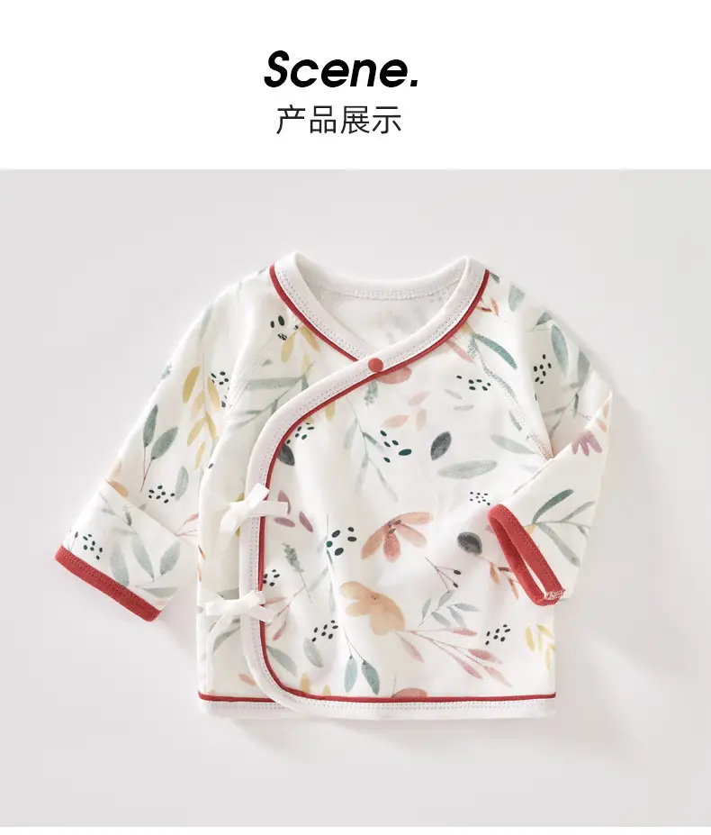 Newborn Half-back Boneless Sleeves Long-sleeve Top Baby Cotton — feature 13
