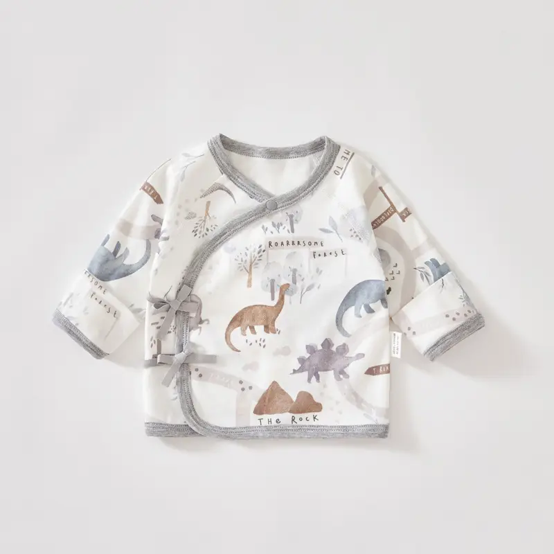 Newborn Half-back Boneless Sleeves Long-sleeve Top Baby Cotton - Image 9