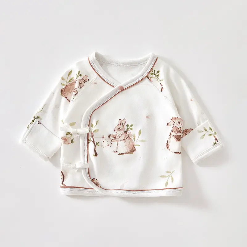 Newborn Half-back Boneless Sleeves Long-sleeve Top Baby Cotton - Image 11