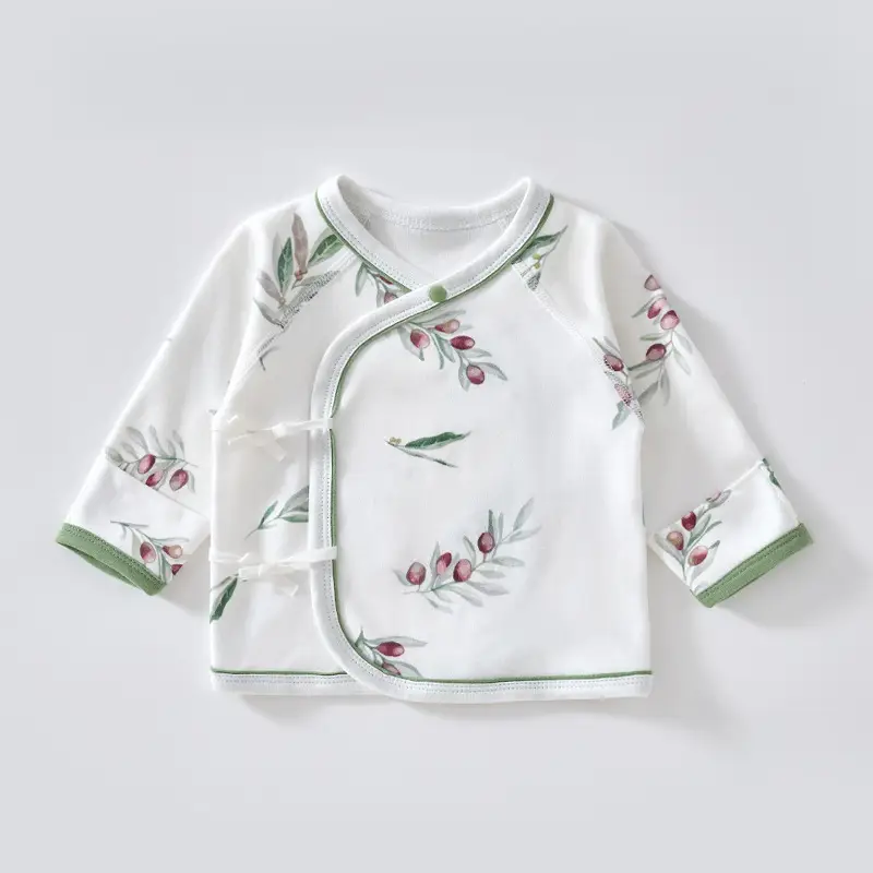 Newborn Half-back Boneless Sleeves Long-sleeve Top Baby Cotton - Image 14