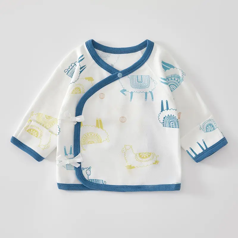 Newborn Half-back Boneless Sleeves Long-sleeve Top Baby Cotton - Image 2