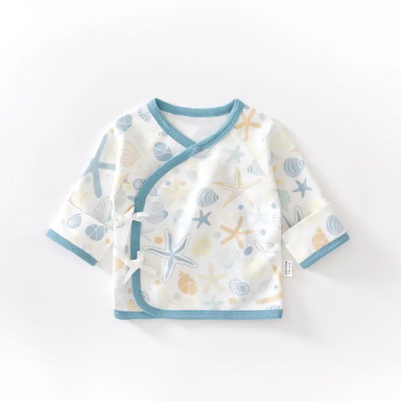 Newborn Half-back Boneless Sleeves Long-sleeve Top Baby Cotton - Image 6