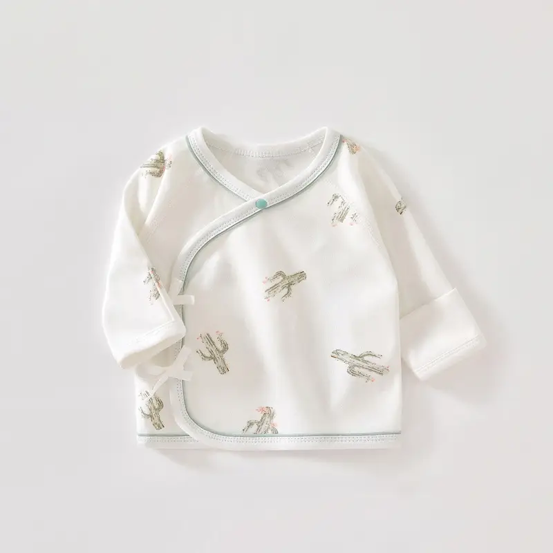 Newborn Half-back Boneless Sleeves Long-sleeve Top Baby Cotton - Image 8