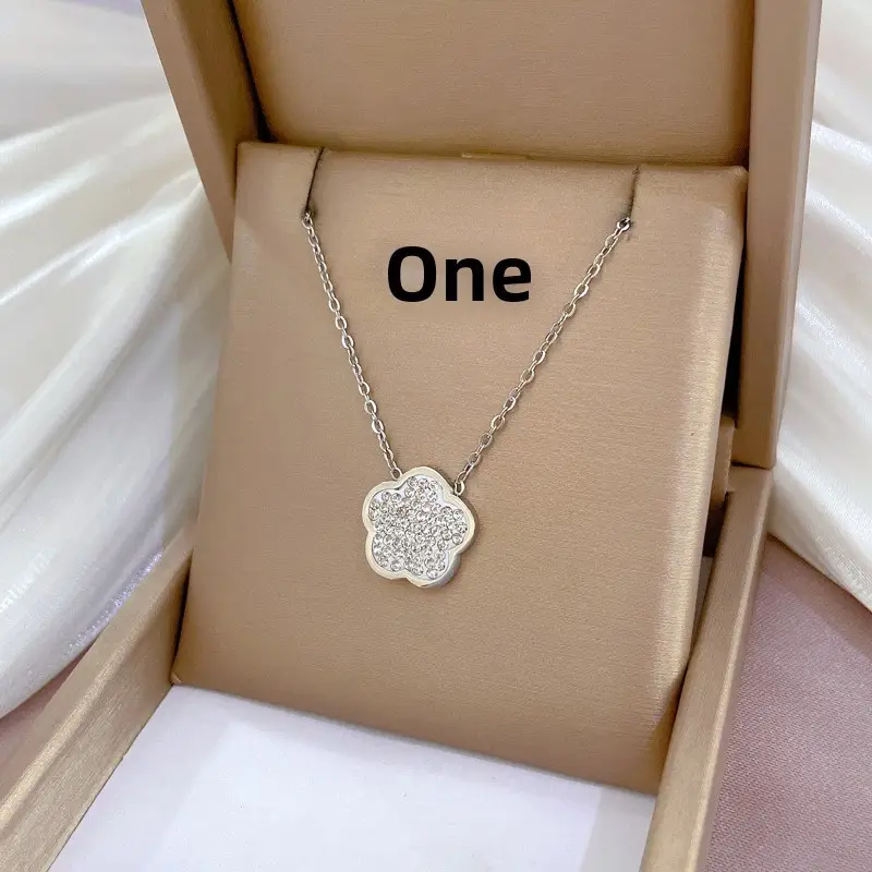 Gold Pendant Necklace with Black Circle Design - Image 54
