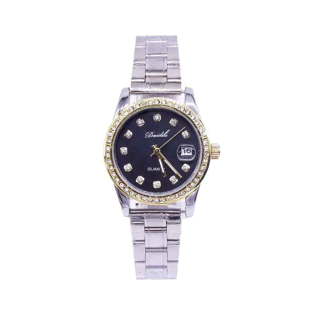 Women's Water Resistant Bracelet Watch Set Gold Black - Image 6