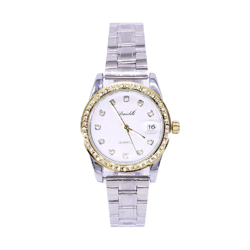 Women's Water Resistant Bracelet Watch Set Gold Black - Image 5