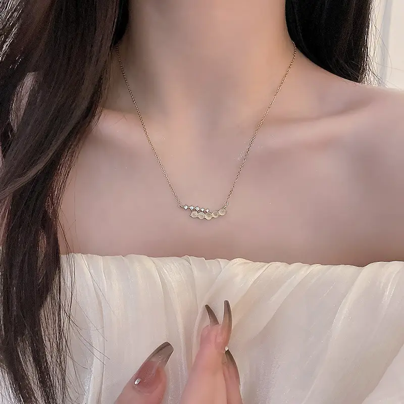 Pearl & Zircon Necklace for Women Gold Chain - Image 5