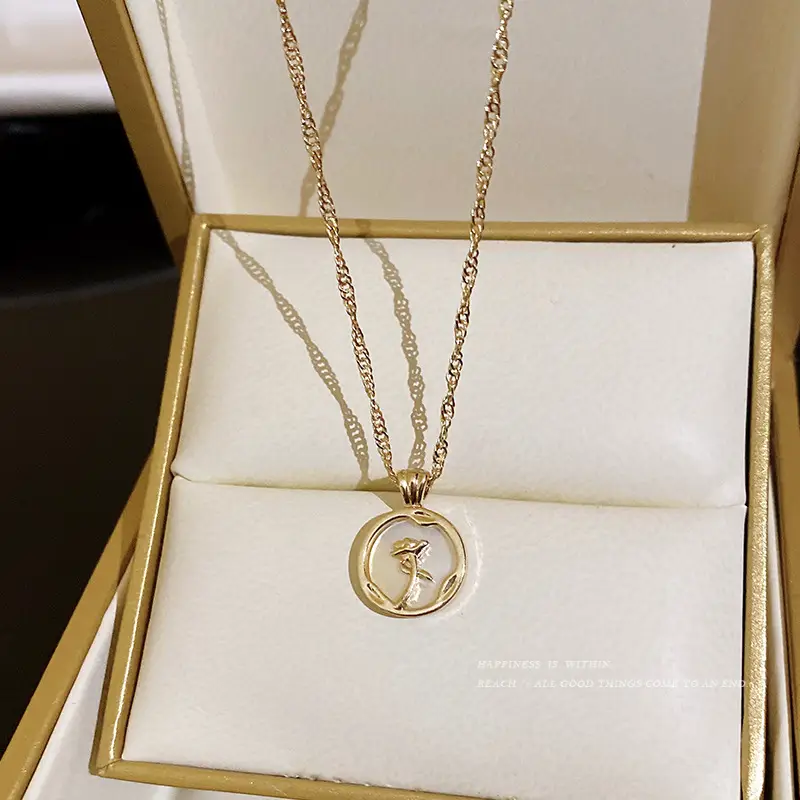 Pearl & Zircon Necklace for Women Gold Chain — feature 4