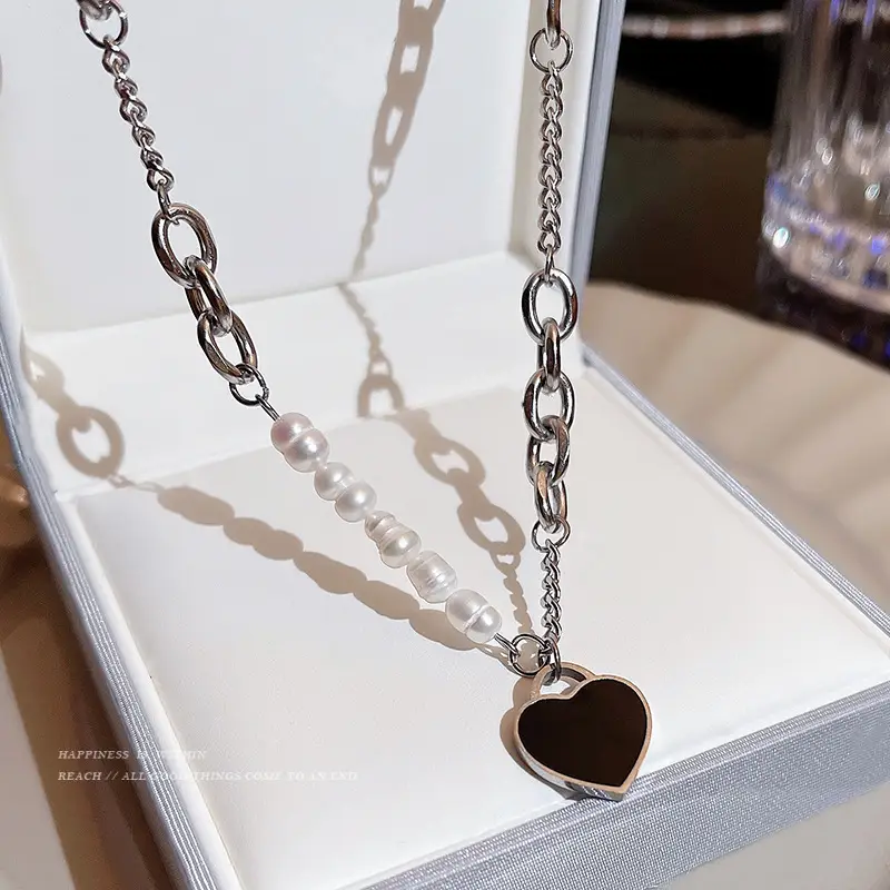 Pearl & Zircon Necklace for Women Gold Chain — feature 9