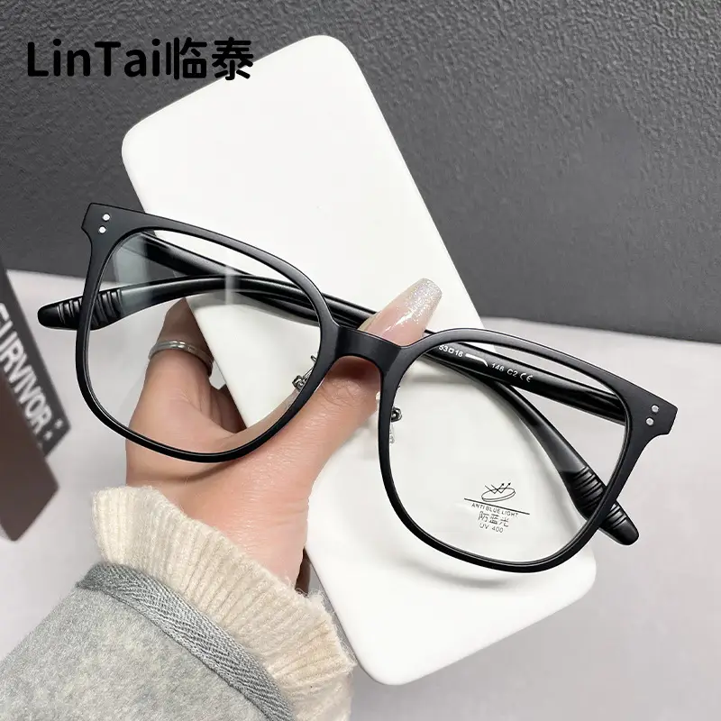 Korean Style Large Frame Anti-Blue Light Glasses for Men Women - Image 2