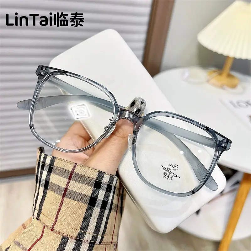 Korean Style Large Frame Anti-Blue Light Glasses for Men Women - Image 3