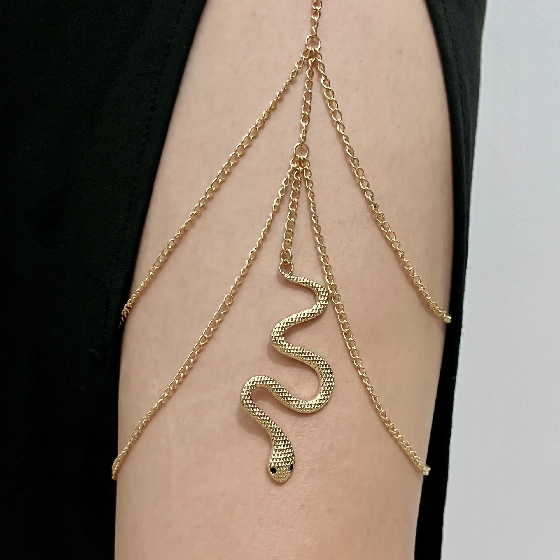 Golden Snake Chain Double Thigh Accessory for Women