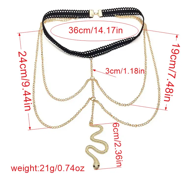 Golden Snake Chain Double Thigh Accessory for Women — feature 21