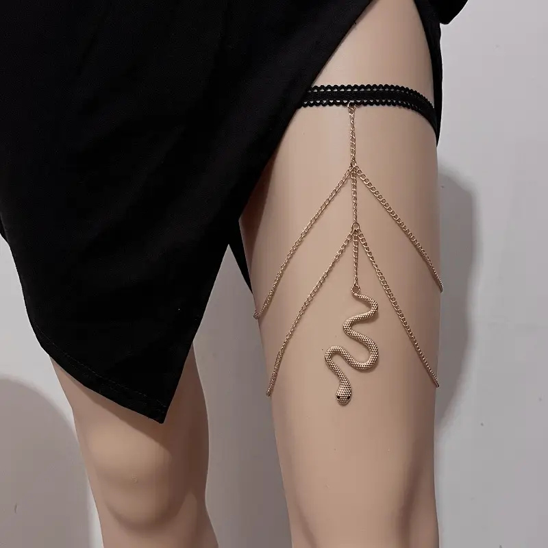 Golden Snake Chain Double Thigh Accessory for Women — feature 22