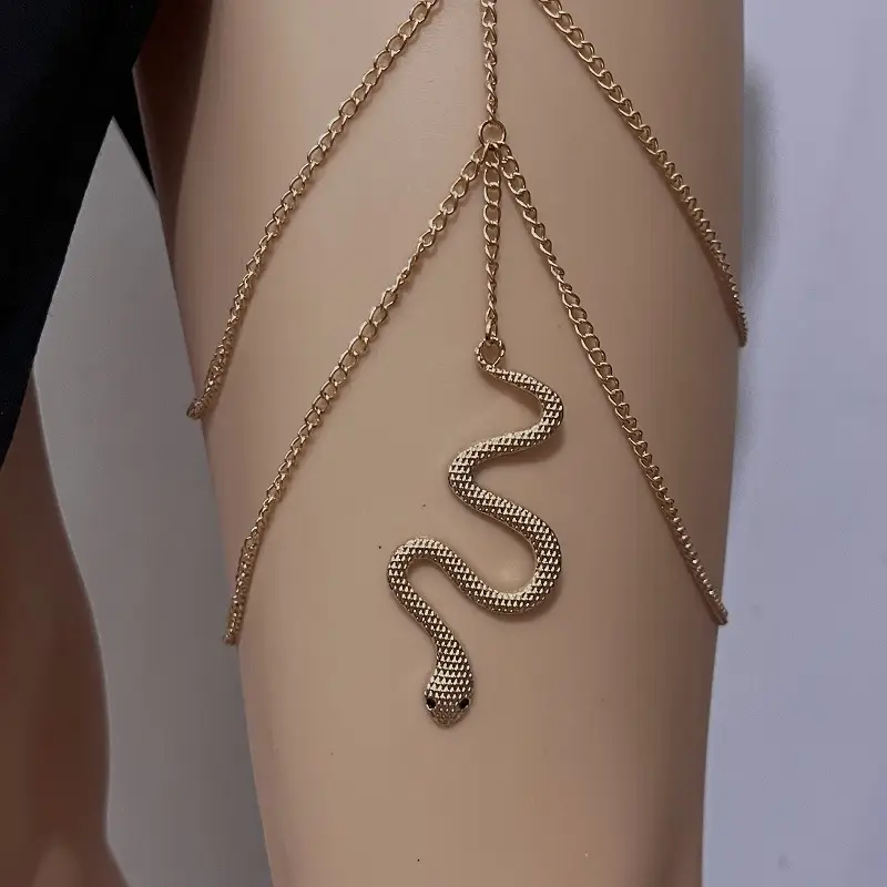 Golden Snake Chain Double Thigh Accessory for Women — feature 23