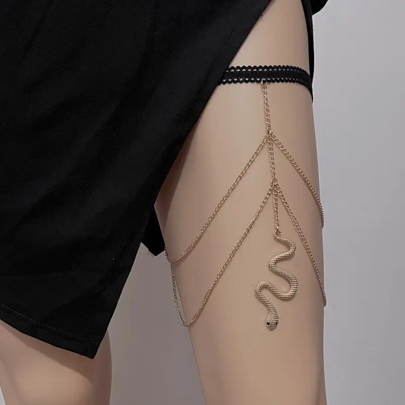 Golden Snake Chain Double Thigh Accessory for Women — feature 24