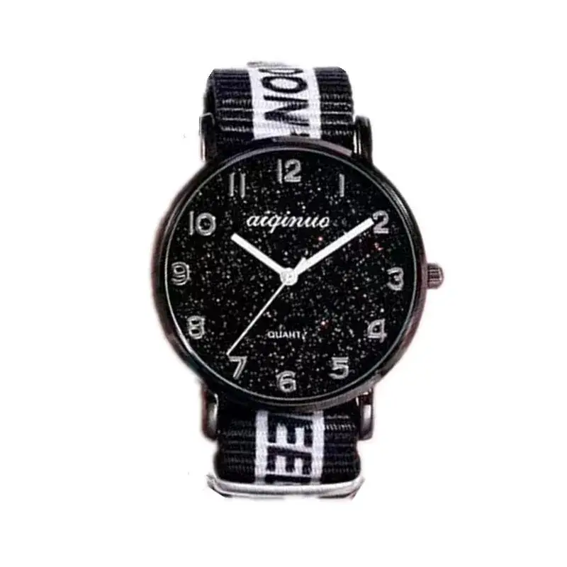 Couple's Rainbow Canvas Strap Quartz Watch - Image 17