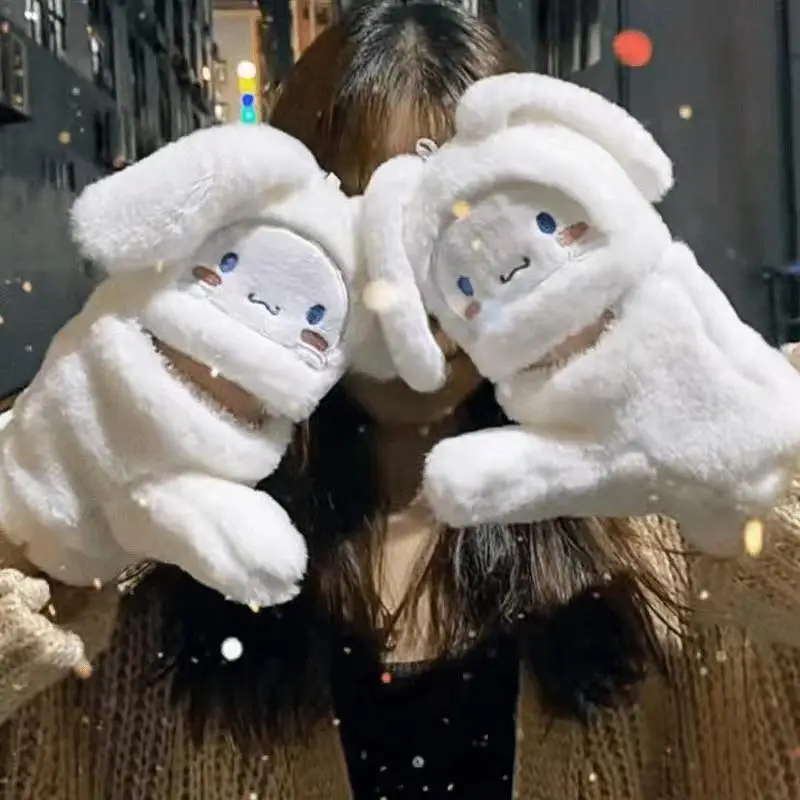 Cute Cartoon Winter Gloves for Girls Soft Plush - Image 7