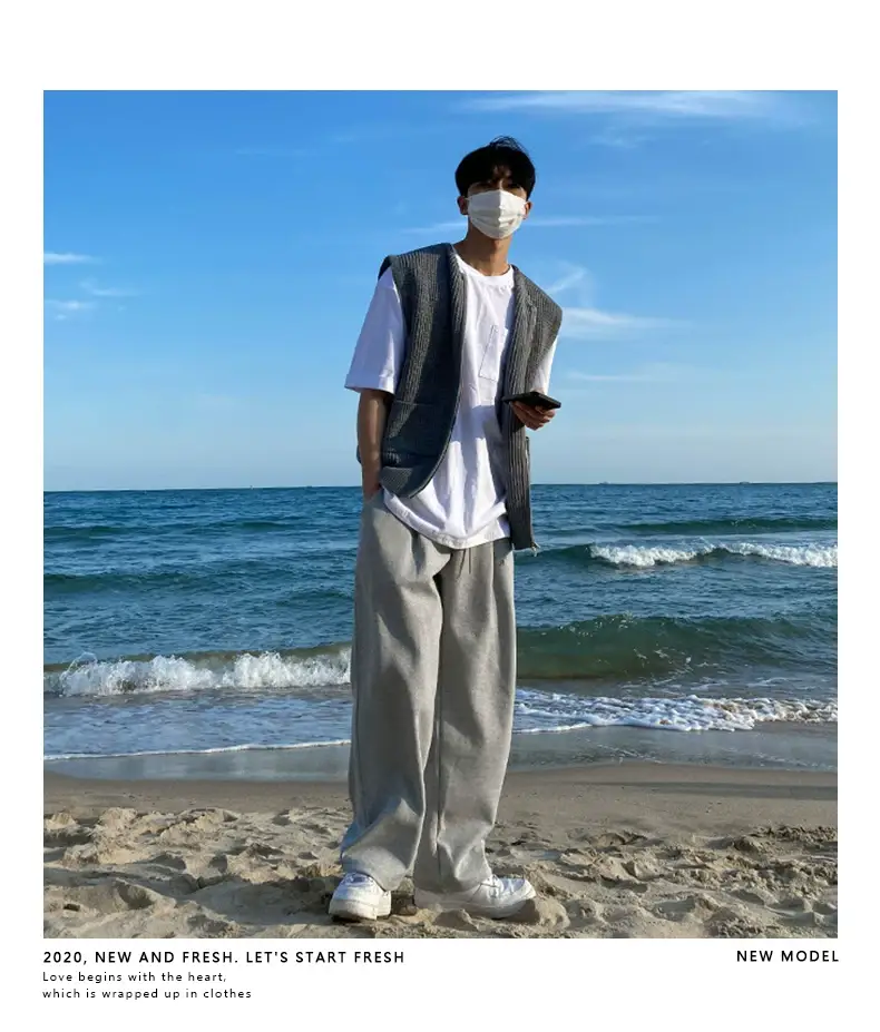 Men's Knitted Cardigan Vest with Zipper Back — feature 6