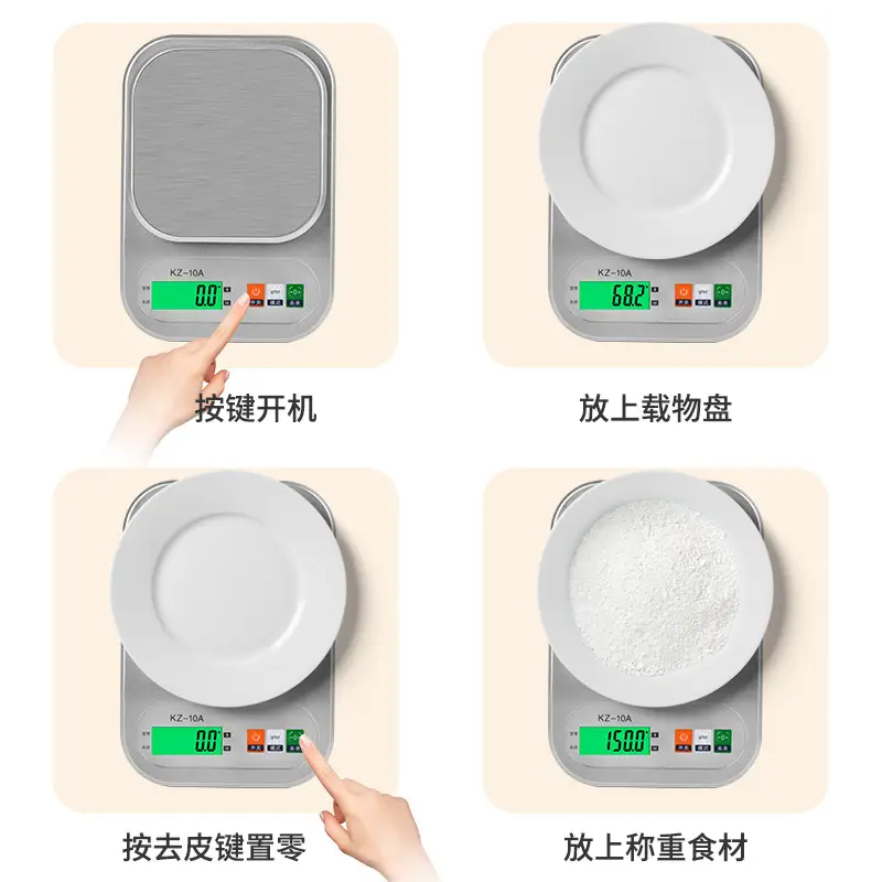 Meiji Electronic Kitchen Scale 10kg Stainless Steel Accurate - Image 8