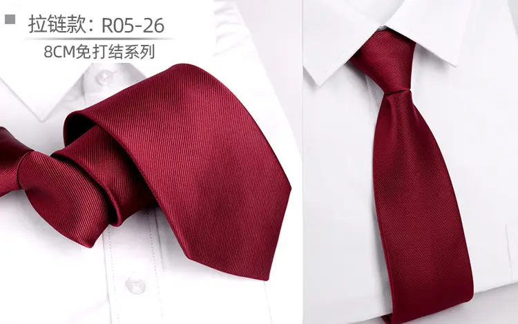 Men's Blue Striped Zipper Tie for Business, Wedding, or Casual Wear - Image 26
