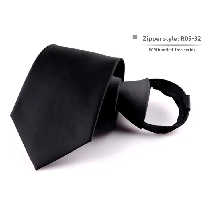 Men's Blue Striped Zipper Tie for Business, Wedding, or Casual Wear - Image 32
