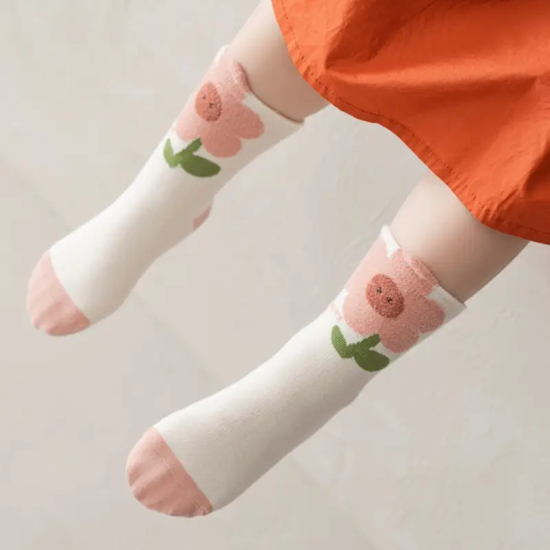 Girls White Lace Socks with Black Leather Shoes — feature 106