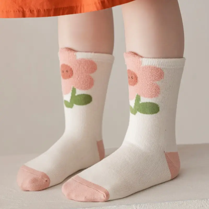Girls White Lace Socks with Black Leather Shoes — feature 109