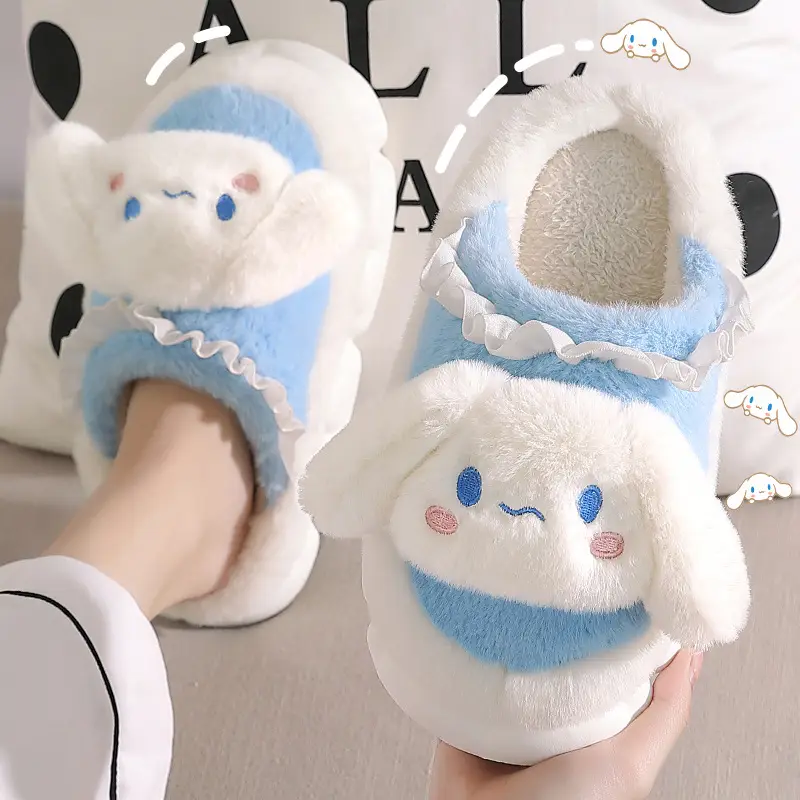 Cotton slippers women's winter home indoor Moon shoes cute thick-soled warm cotton shoes home fluffy shoes slippers wholesale