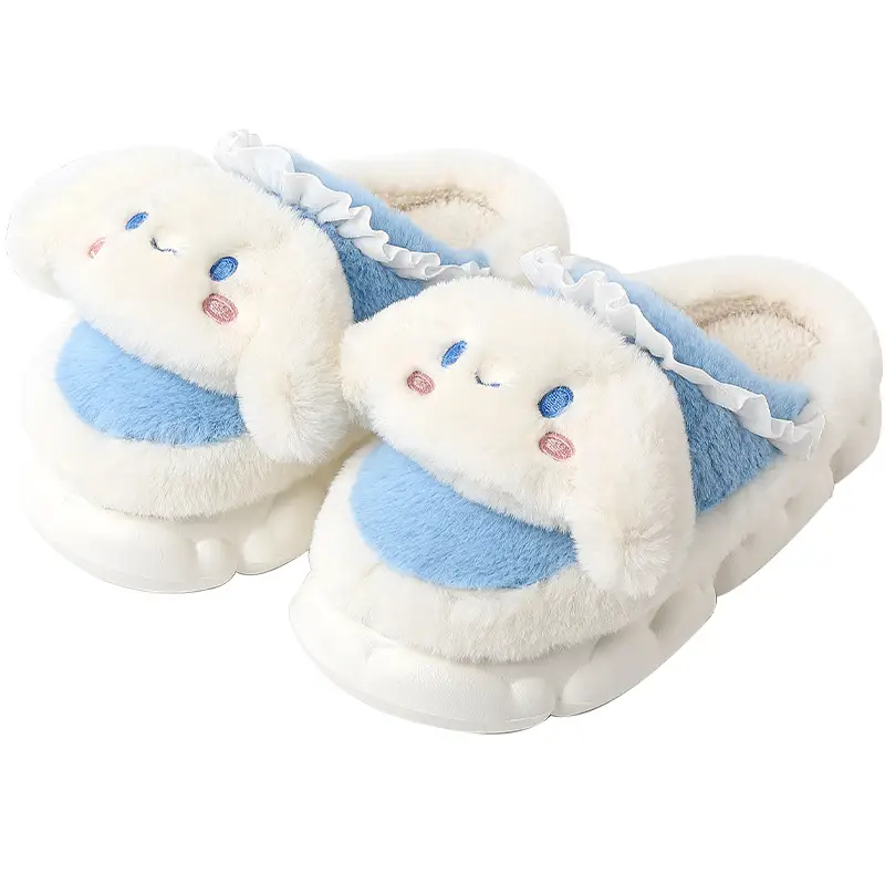 Cotton slippers women's winter home indoor Moon shoes cute thick-soled warm cotton shoes home fluffy shoes slippers wholesale