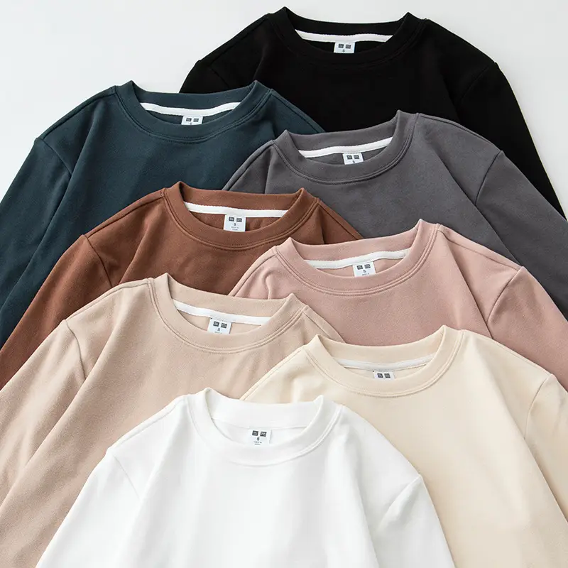 German Velvet Long Sleeve T-Shirt Beige - Image 13