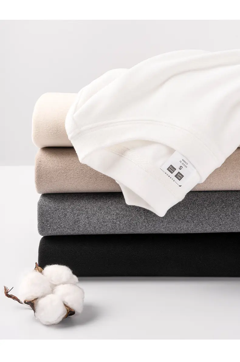 German Velvet Long Sleeve T-Shirt Beige — feature 10