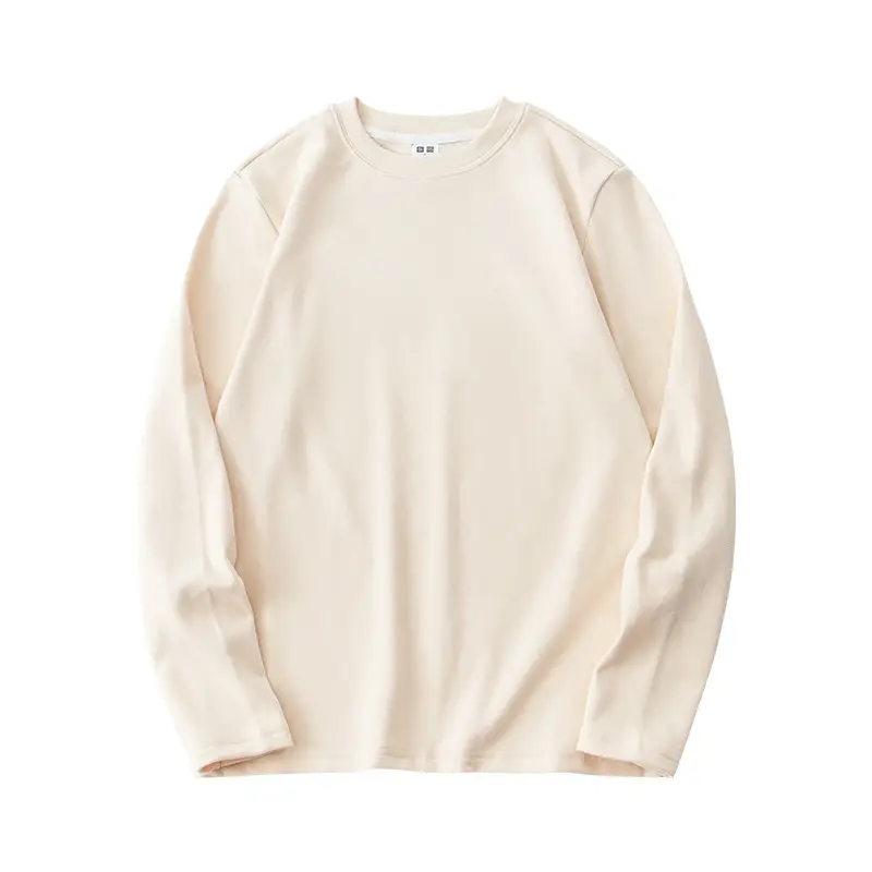 German Velvet Long Sleeve T-Shirt Beige - Image 2