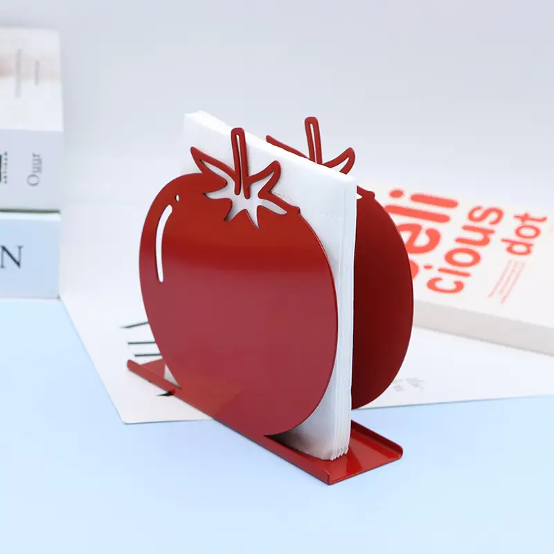 Vegetable Fruit Napkin Holder Modern Square Metal - Image 8