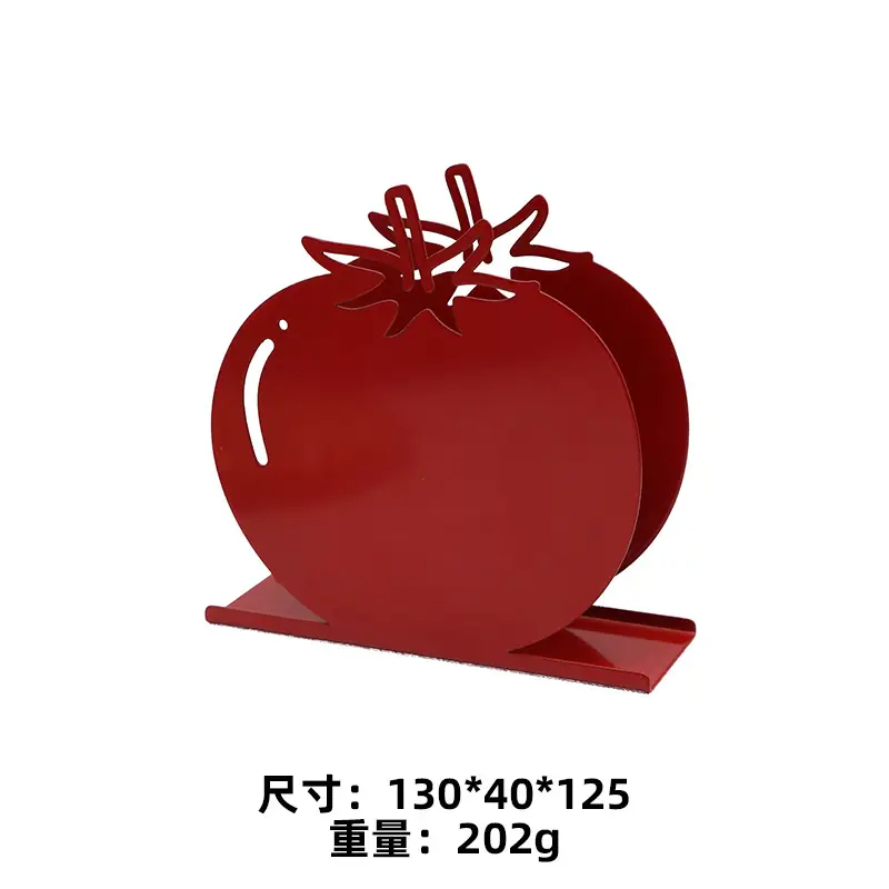 Vegetable Fruit Napkin Holder Modern Square Metal - Image 3