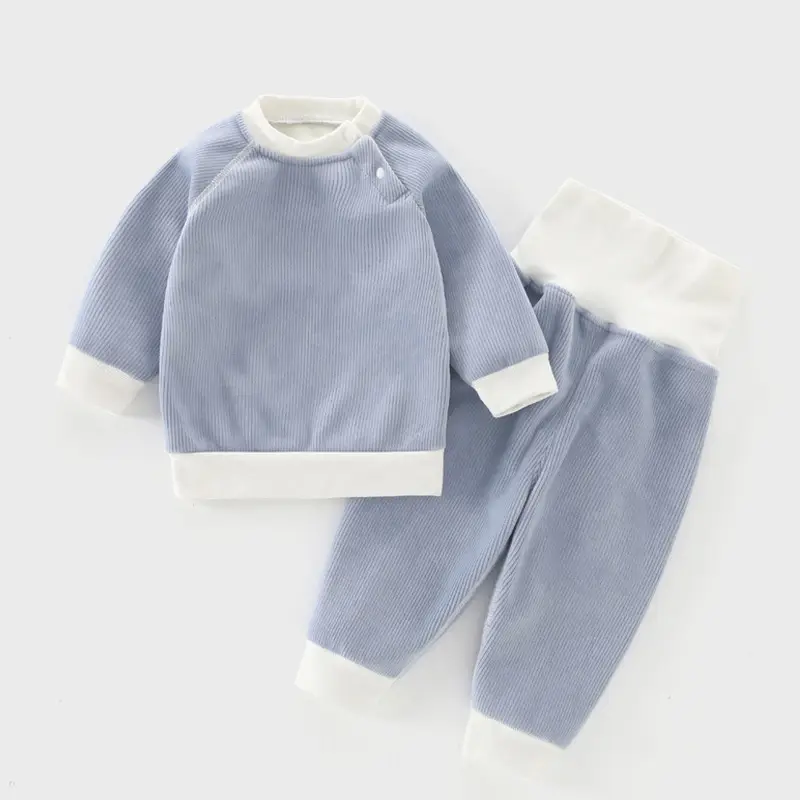 Baby Fleece Lined Warm Set Yellow White - Image 6