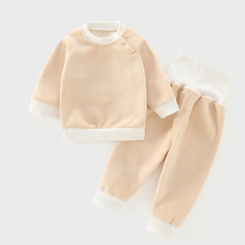 Baby Fleece Lined Warm Set Yellow White - Image 9