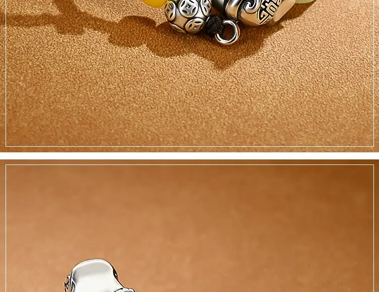 99 Sterling Silver Pixiu Keychain Men's Car Pendant — feature 6