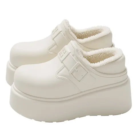 Waterproof Cotton Slippers for Women in Winter, Thick-Soled Indoor Home Use, Fleece-Lined Warm Cotton Shoes for Outdoor Wear, Women's Wholesale - Image 12