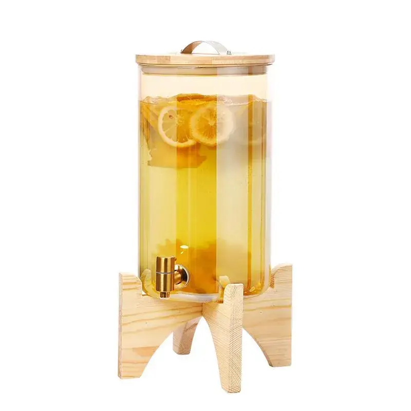 Green Plum Wine Glass Bottle with Tap Spout - Image 9