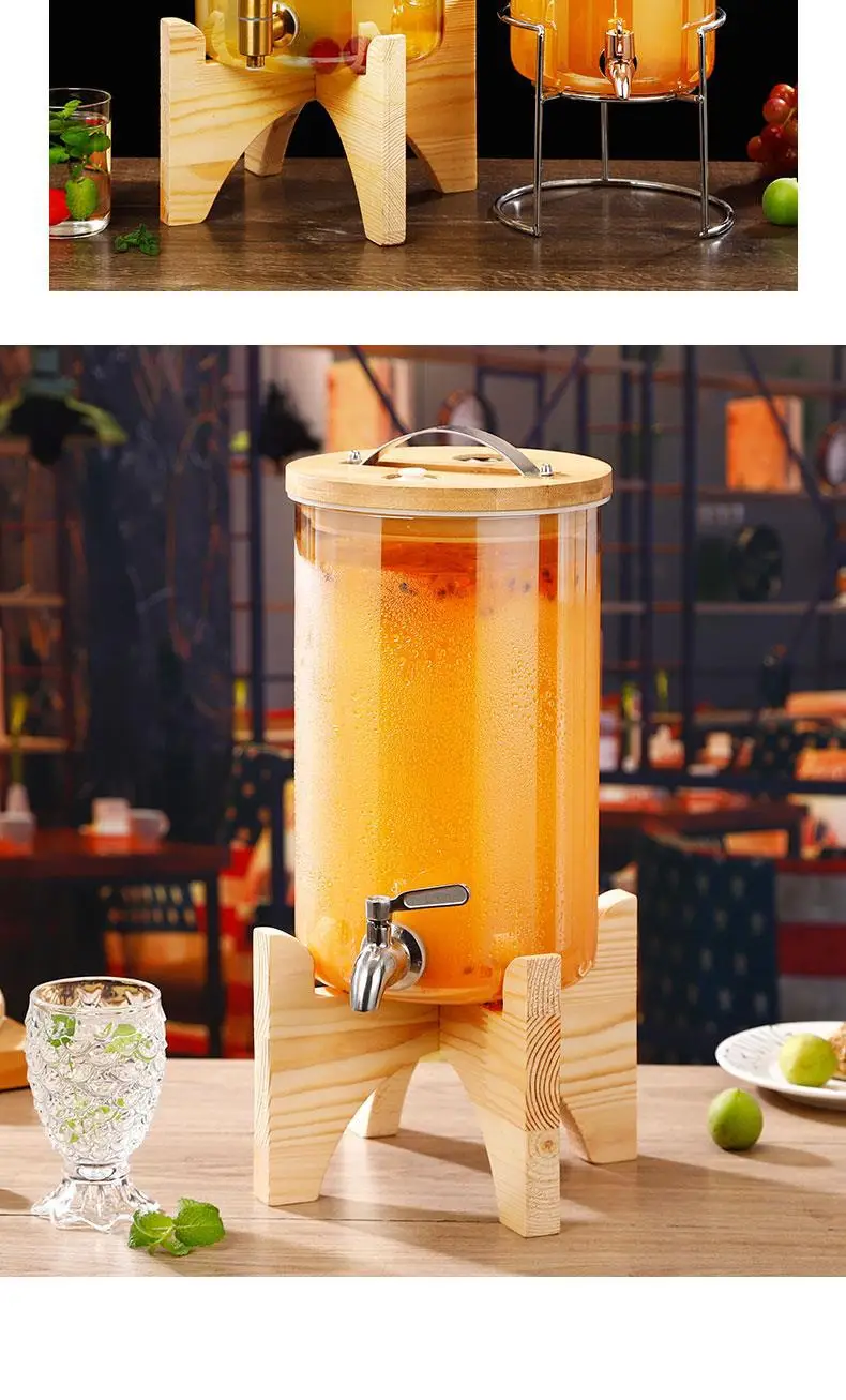 Green Plum Wine Glass Bottle with Tap Spout — feature 18