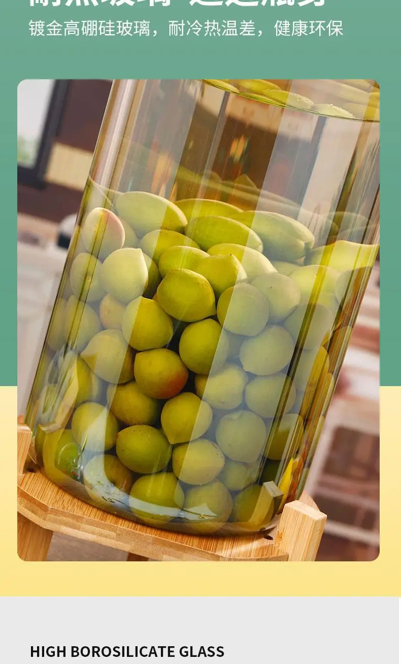 Green Plum Wine Glass Bottle with Tap Spout — feature 8