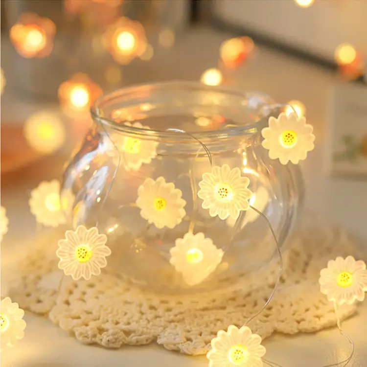 Copper String Lights Pink Cherry Blossom LED Decor - Image 7