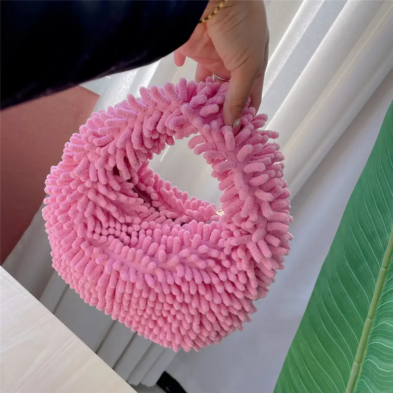 Pink Plush Candy Handbag for Girls