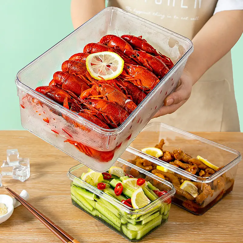 Transparent Plastic Pickle Storage Box for Refrigerator - Image 9