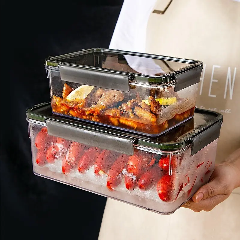Transparent Plastic Pickle Storage Box for Refrigerator - Image 10