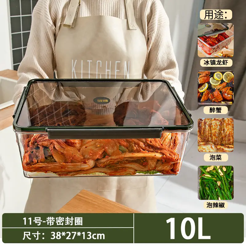 Transparent Plastic Pickle Storage Box for Refrigerator - Image 3