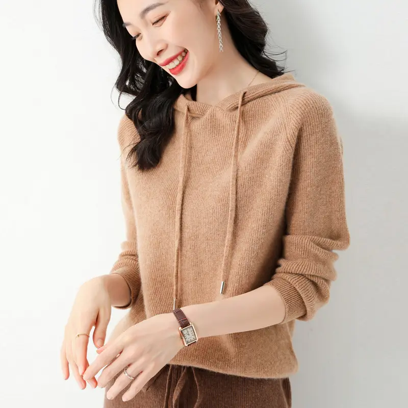 Women's Black Hooded Sweatshirt Coat 2024 Winter Outerwear - Image 11