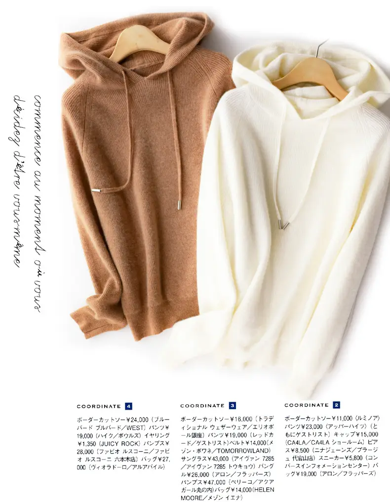 Women's Black Hooded Sweatshirt Coat 2024 Winter Outerwear — feature 5